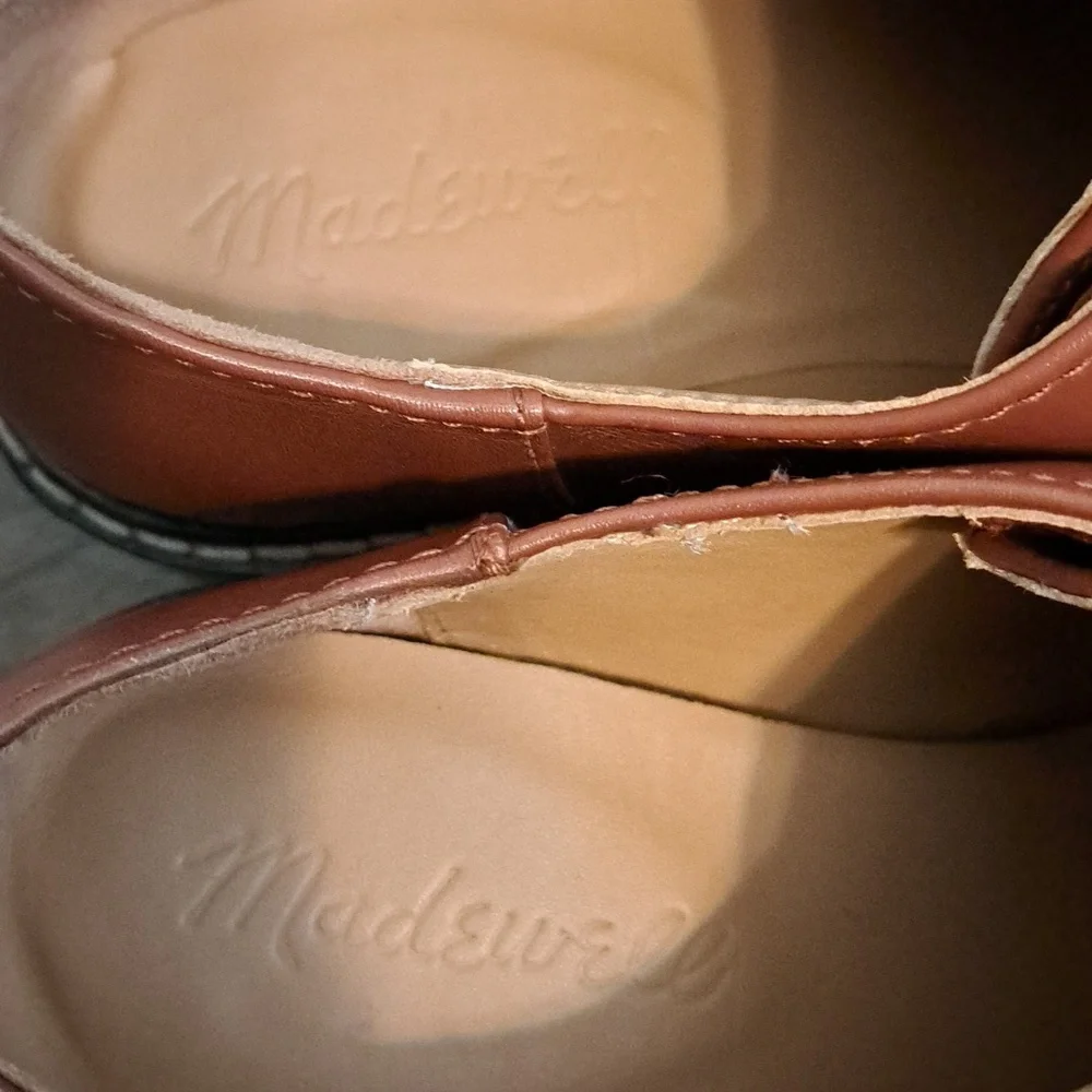 Madewell Brown Leather Oxfords with Platform Sole